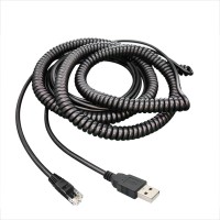 USB A Male to RJ45 8P8C Cat5e Cat6 UTP FTP Sprial Coiled Curly Ethernet Network Buscable cable